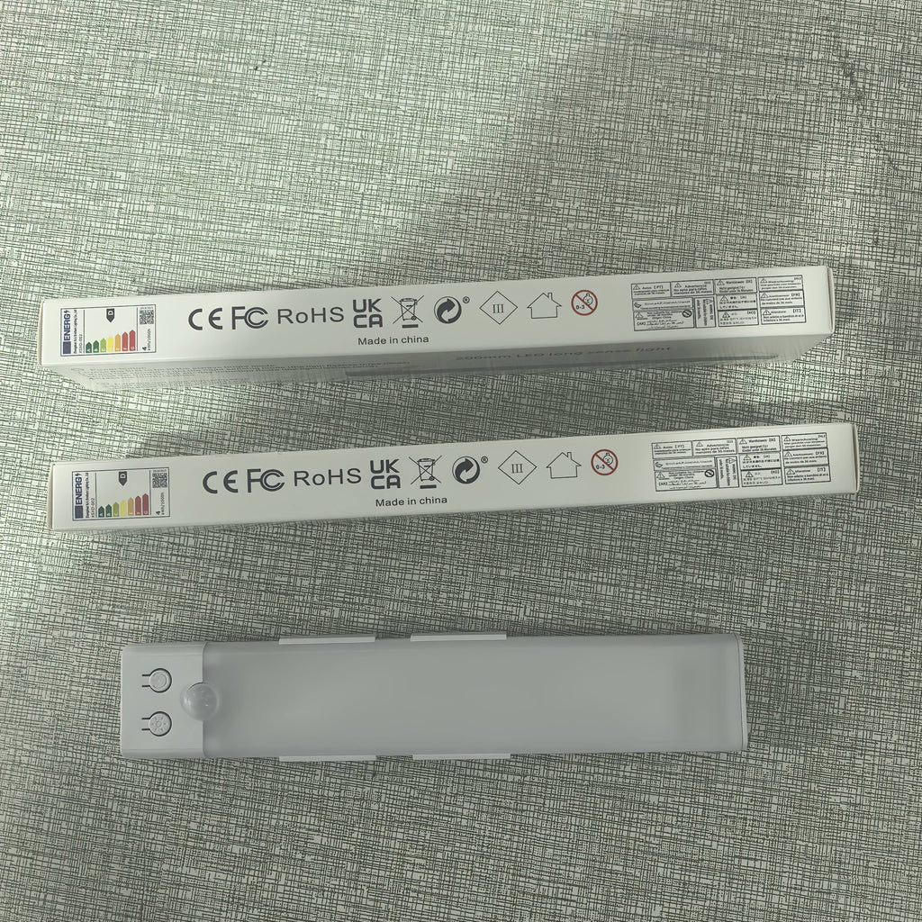 Conjunto de 2 luminárias inteligentes LED recarregáveis via USB com sensor de movimento