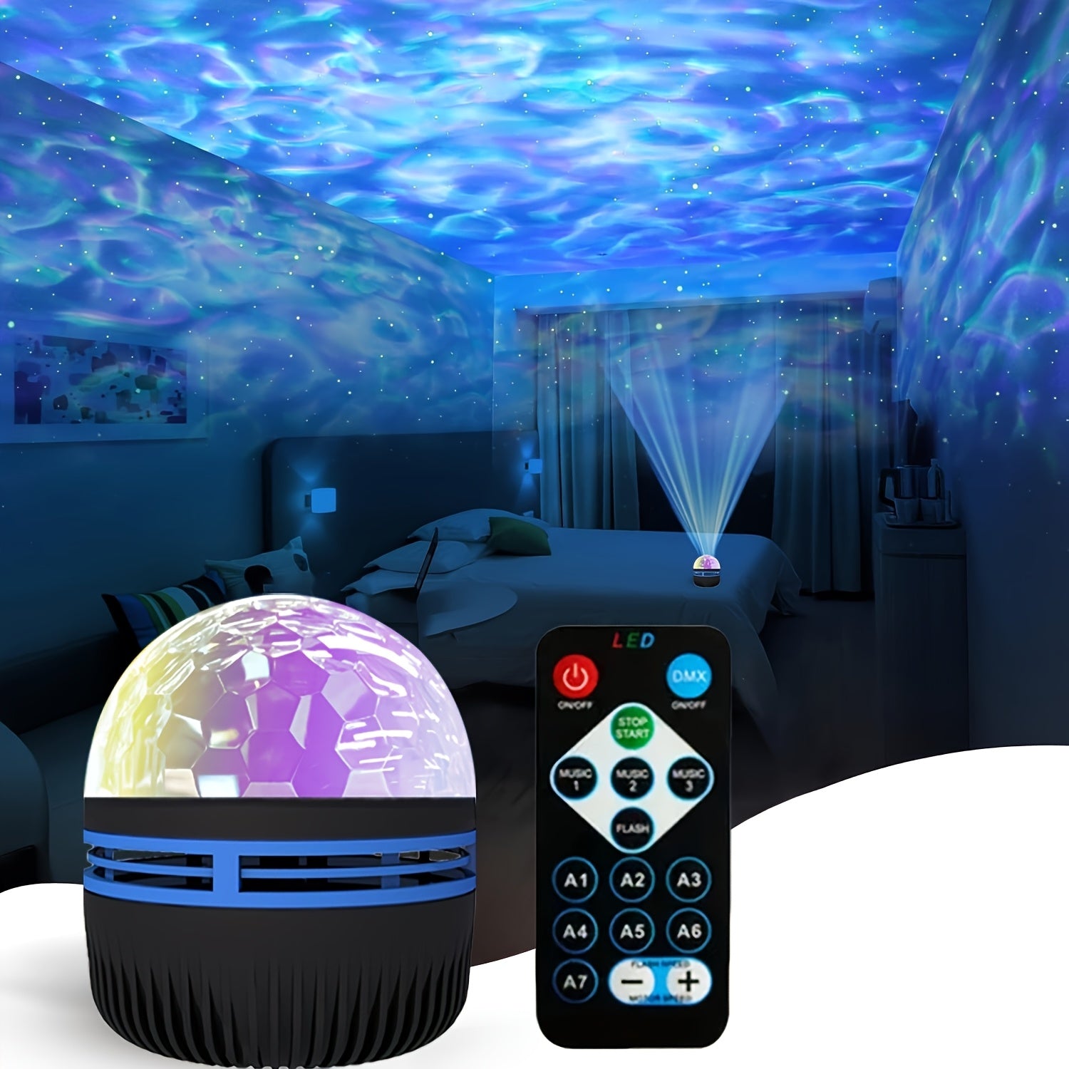 Bola Mágica com Projeção de Efeito Ondulatório na Água