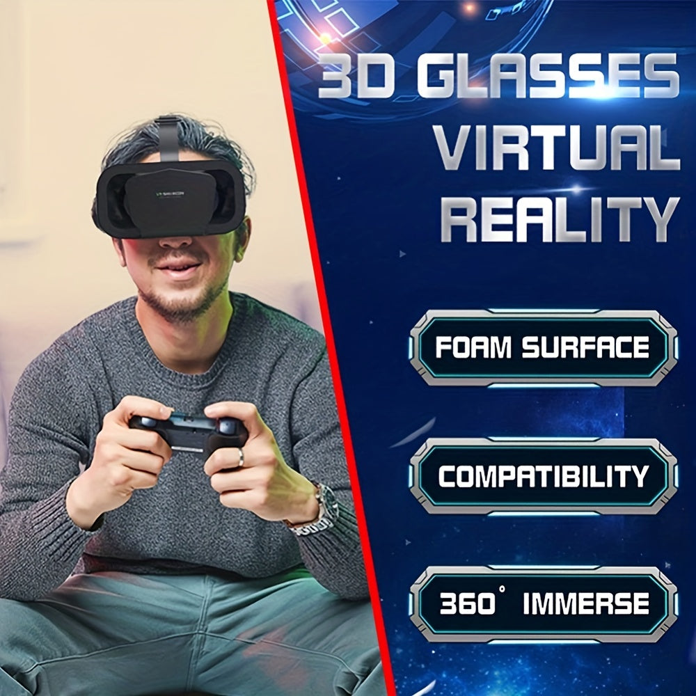 1 Óculos de Realidade Virtual 3D Inteligentes para iPhone e Smartphones Android com Lentes para Celular