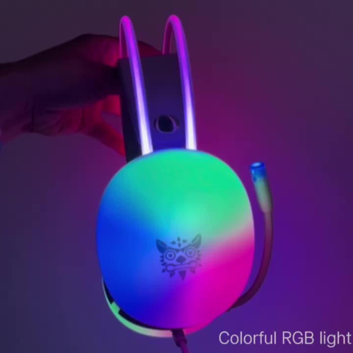 Fones de ouvido para jogos ONIKUMA X25 com microfone | Iluminação RGB completa, som surround 7.1 intra-auricular com redução de ruído, conector de 3,5 mm com fio para PS4, PS5, Xbox One e PC - Não compatível com USB