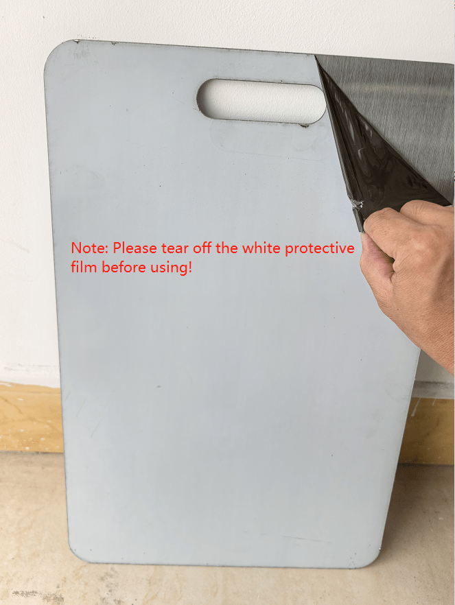 Tábua de corte em aço inoxidável 304, 46 cm, tábua de corte para cozinha