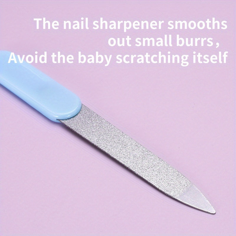 Conjunto de 6 itens de cuidados, incluindo pente, escova, tesoura e outras ferramentas de higiene para animais de estimação.