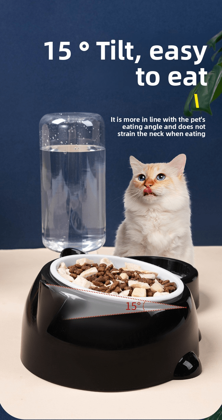 Tigela dupla para animais de estimação em aço inoxidável