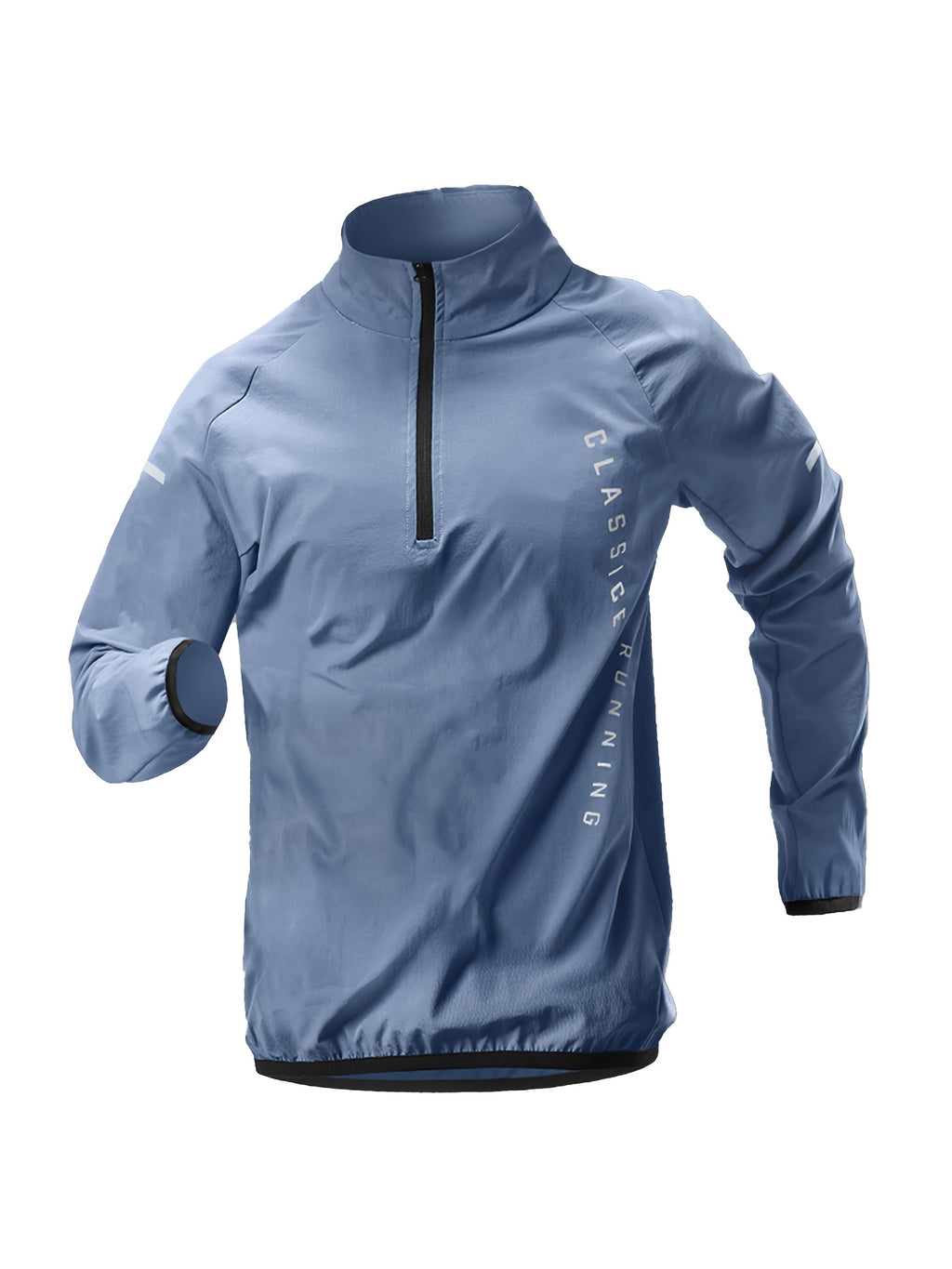 Camiseta Esportiva Masculina de Manga Comprida com Meio Zíper