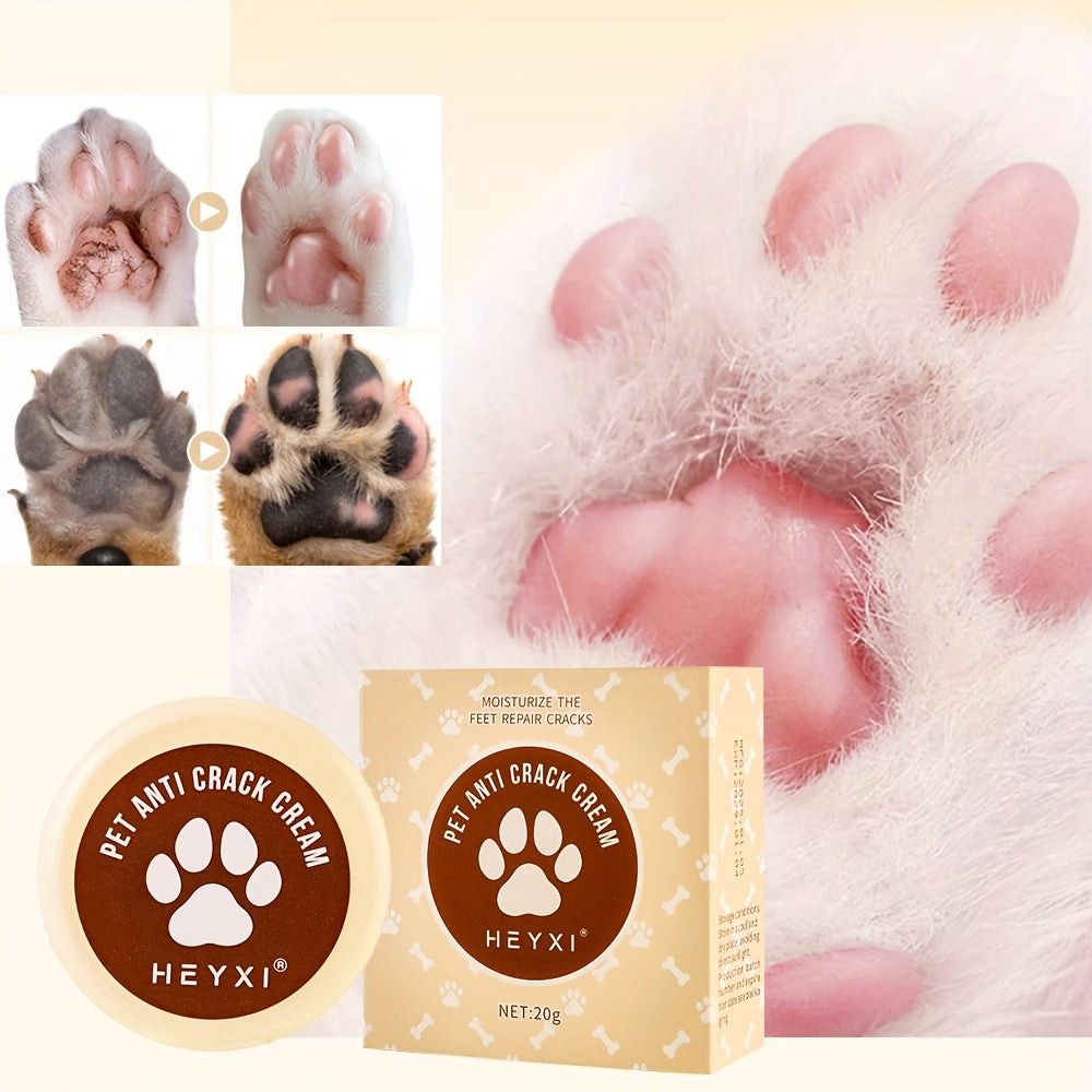 Creme hidratante para patas e focinho de animais de estimação HEYXI, 20g, creme suave e macio para cães, rápida absorção, proteção contra calor e superfícies quentes de estradas, uso universal, cuidado em todas as es