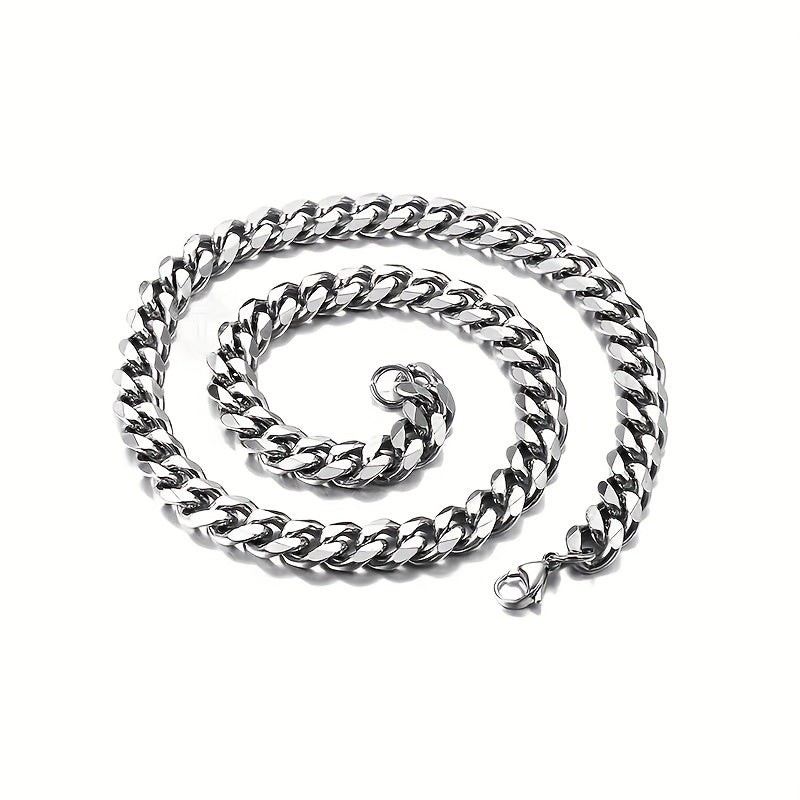 Colar de aço inoxidável polido de 6 lados