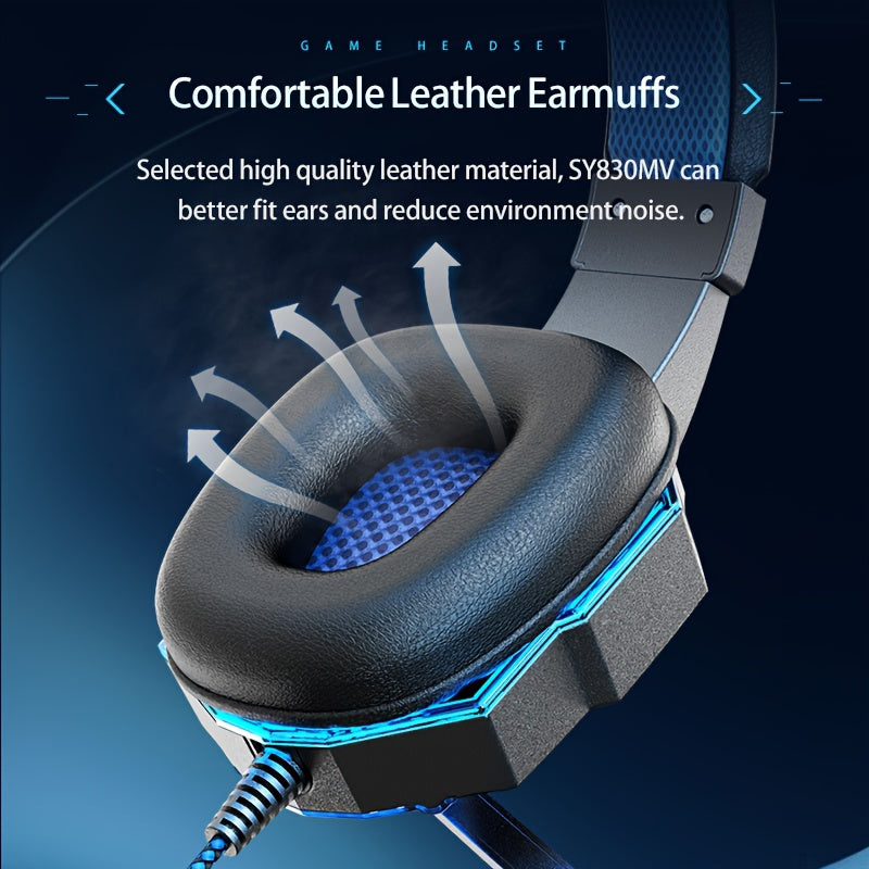 Fone de ouvido gamer com fio, supra-auricular, com microfone removível e isolamento acústico, design semiaberto, compatível com PC e dispositivos móveis - Plug-and-Play para PC/Console (Não)