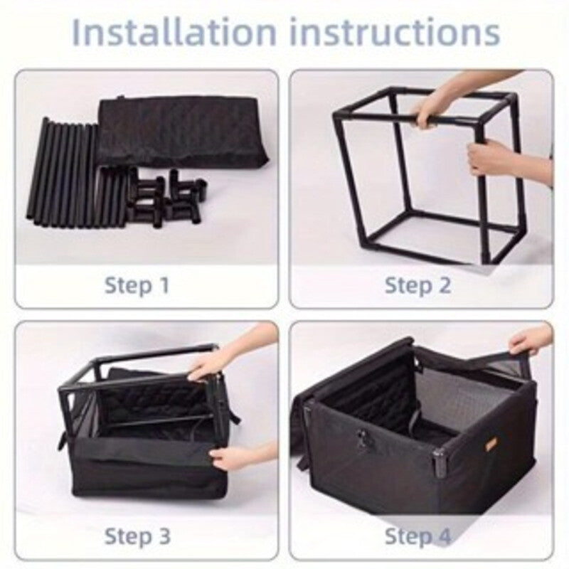 Bolsa portátil para cadeirinha de carro com janela de tela para cães pequenos, gatos e filhotes.