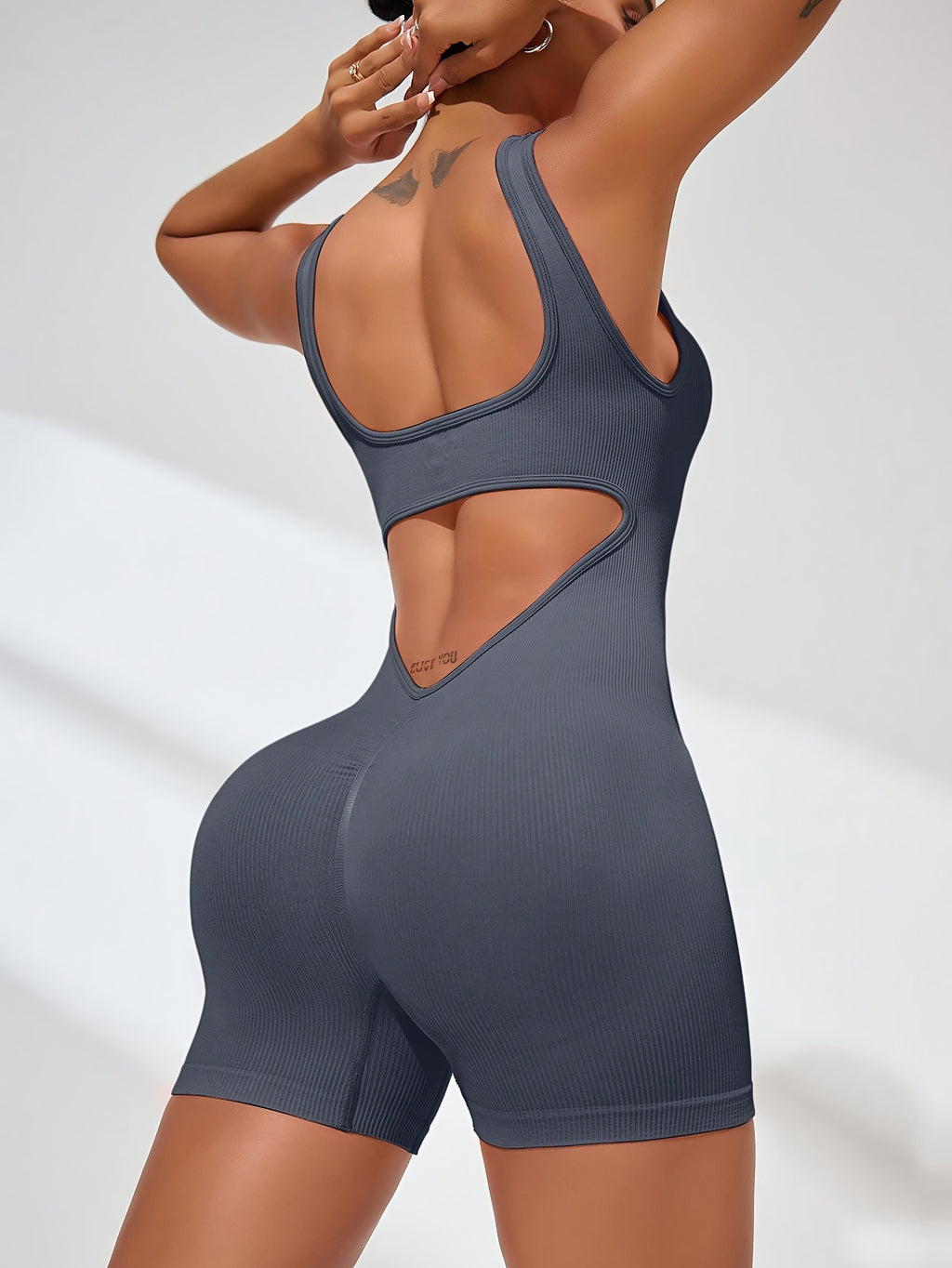 Body de ioga de cintura alta para mulheres