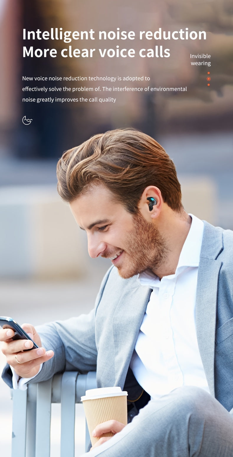 Fones de ouvido intra-auriculares sem fio True Wireless.