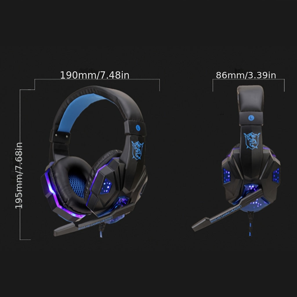 Fone de ouvido gamer com fio, supra-auricular, com microfone removível e isolamento acústico, design semiaberto, compatível com PC e dispositivos móveis - Plug-and-Play para PC/Console (Não)