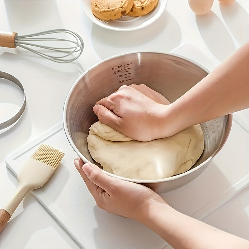 Conjunto de 3 Tigelas de Aço Inoxidável – Duráveis e Seguras para Alimentos