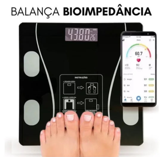 Balança corporal profissional de bioimpedância Bluetooth