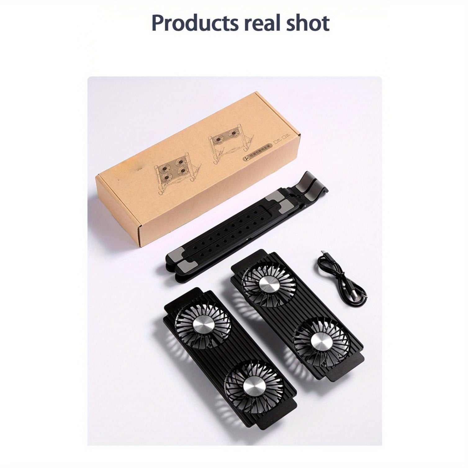 Suporte dobrável para laptop com cooler, compatível com laptops de 11 a 17,3 polegadas