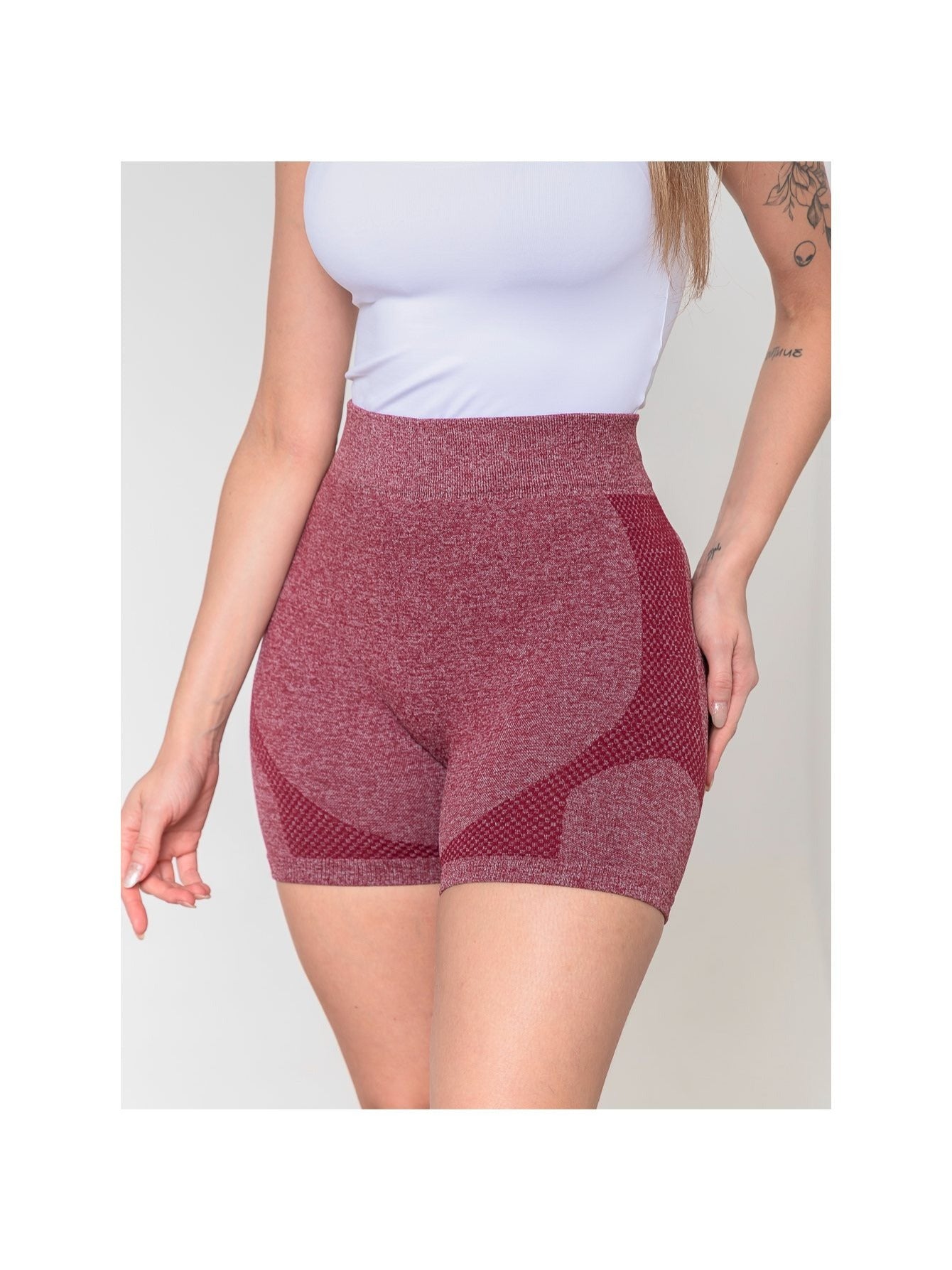 Shorts de ginástica femininos de cintura alta com compressão que levantam o bumbum