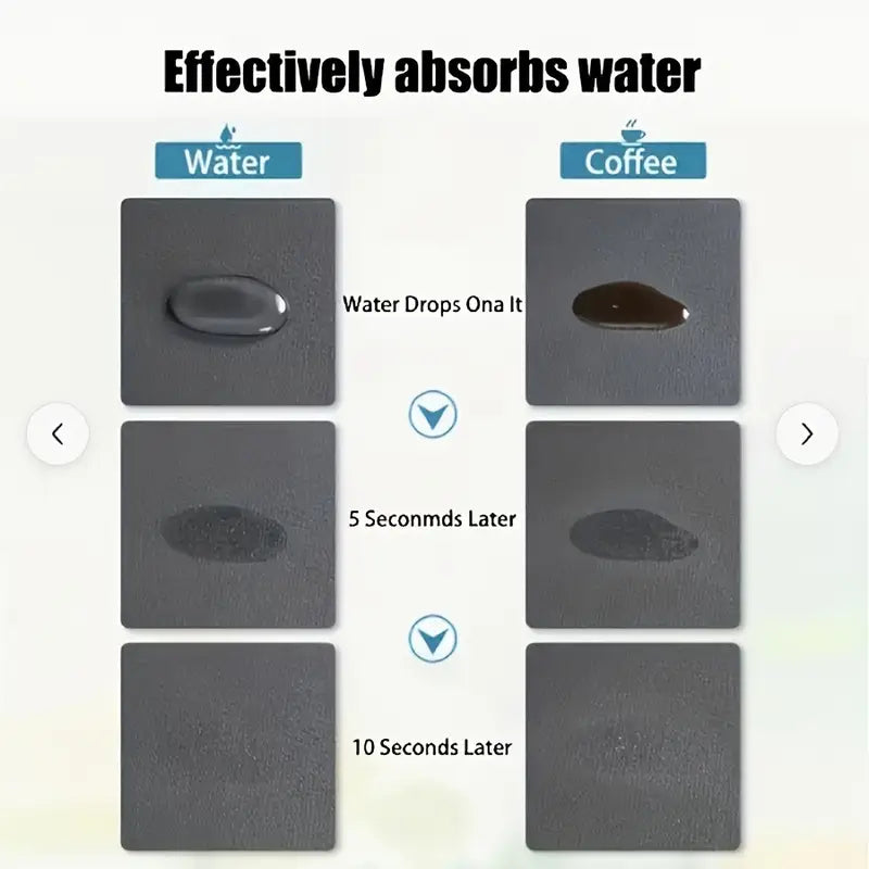 Tapete de secagem de cozinha antiderrapante, superabsorvente e de secagem rápida para copos.