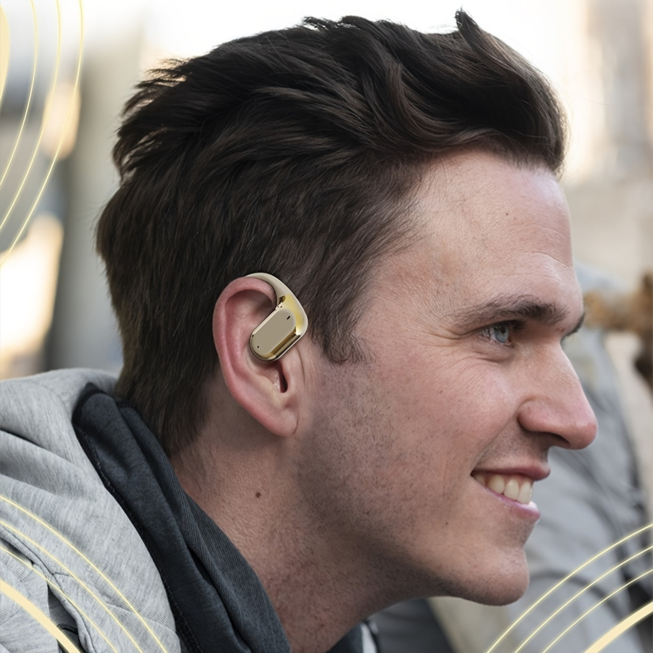 Novo fone de ouvido sem fio Senyang True Wireless On-ear para música, graves Hi-Fi, som estéreo 9D, chamadas em HD, compatível com Android e iPhone, fones de ouvido esportivos, fones de ouvido inteligentes