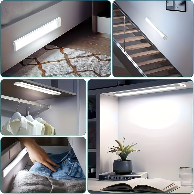 Conjunto de 2 luminárias inteligentes LED recarregáveis via USB com sensor de movimento