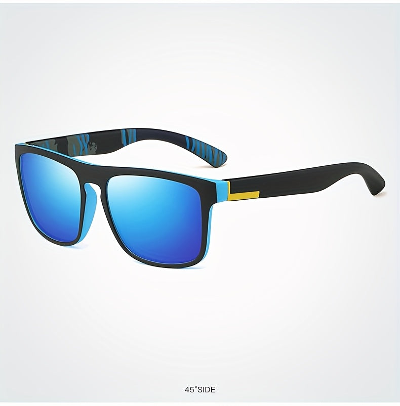 Óculos de grau quadrados retrô clássico, Antirreflexo, armação completa, lentes azul-gelo, estampa preta,design elegante e durável | Óculos estilo retrô