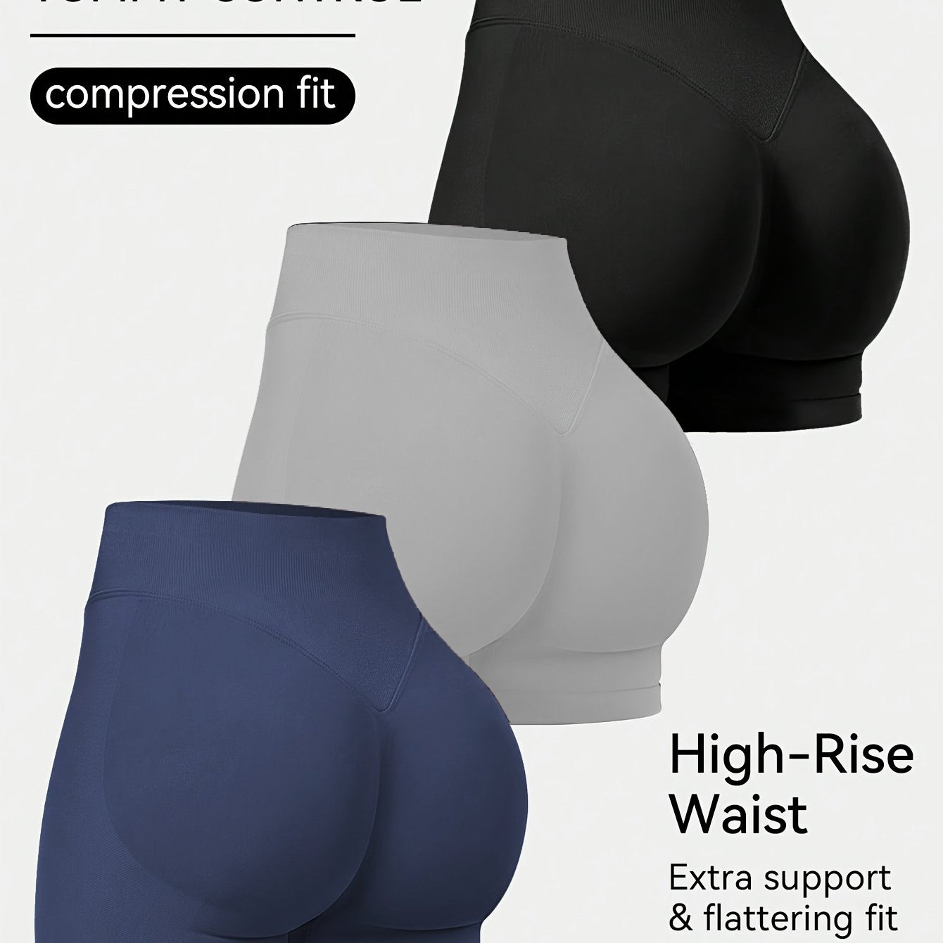 Conjunto de 3 shorts de treino femininos,