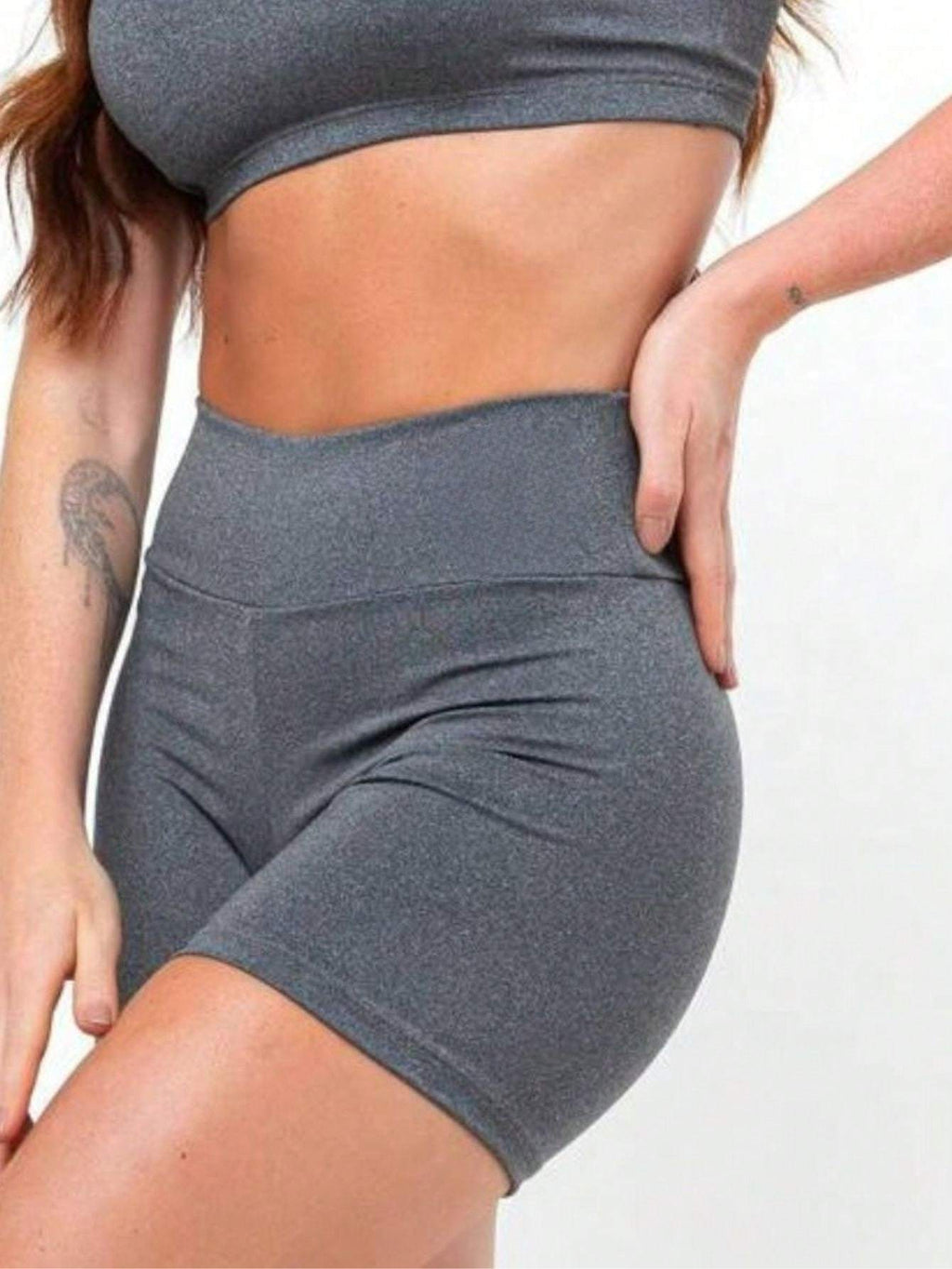 Conjunto com 2 shorts de cintura alta