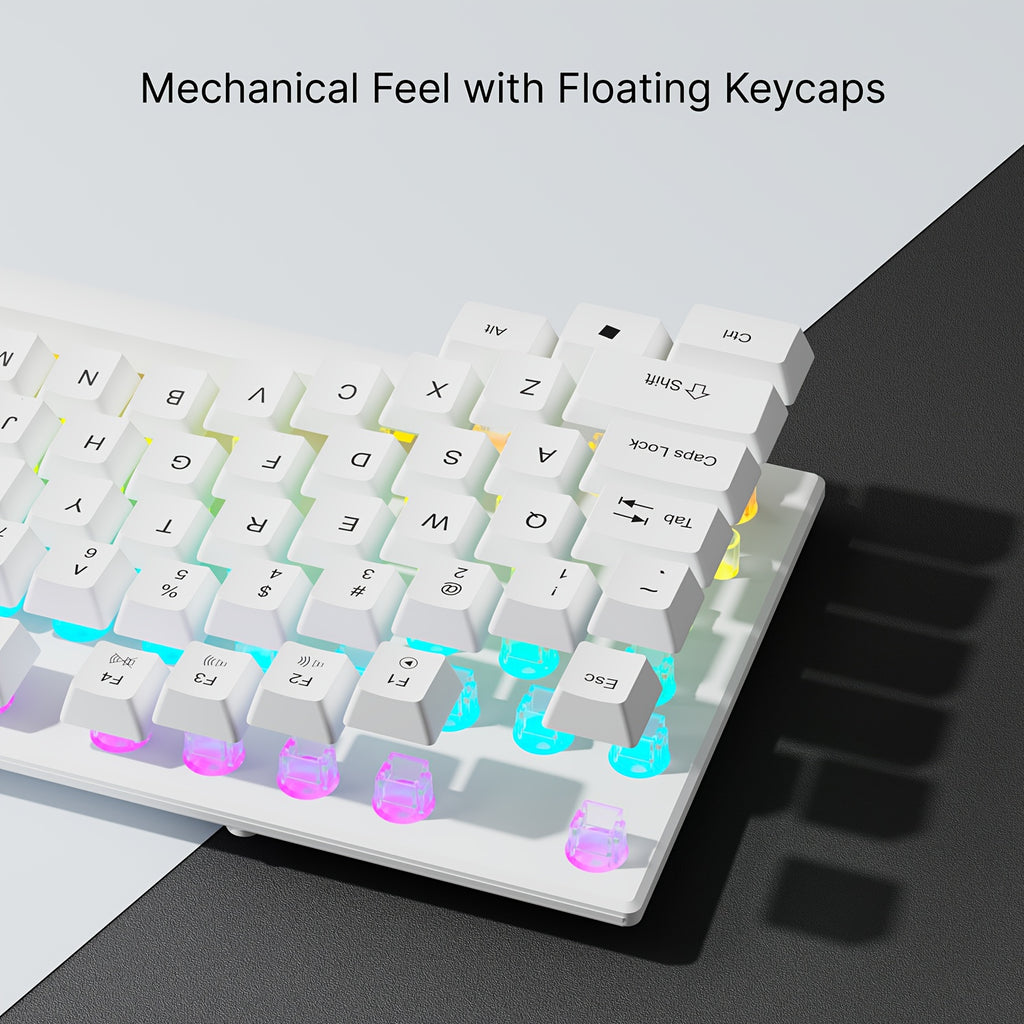 Teclado Gamer com Fio Silencioso EWEADN com 104 Tecla