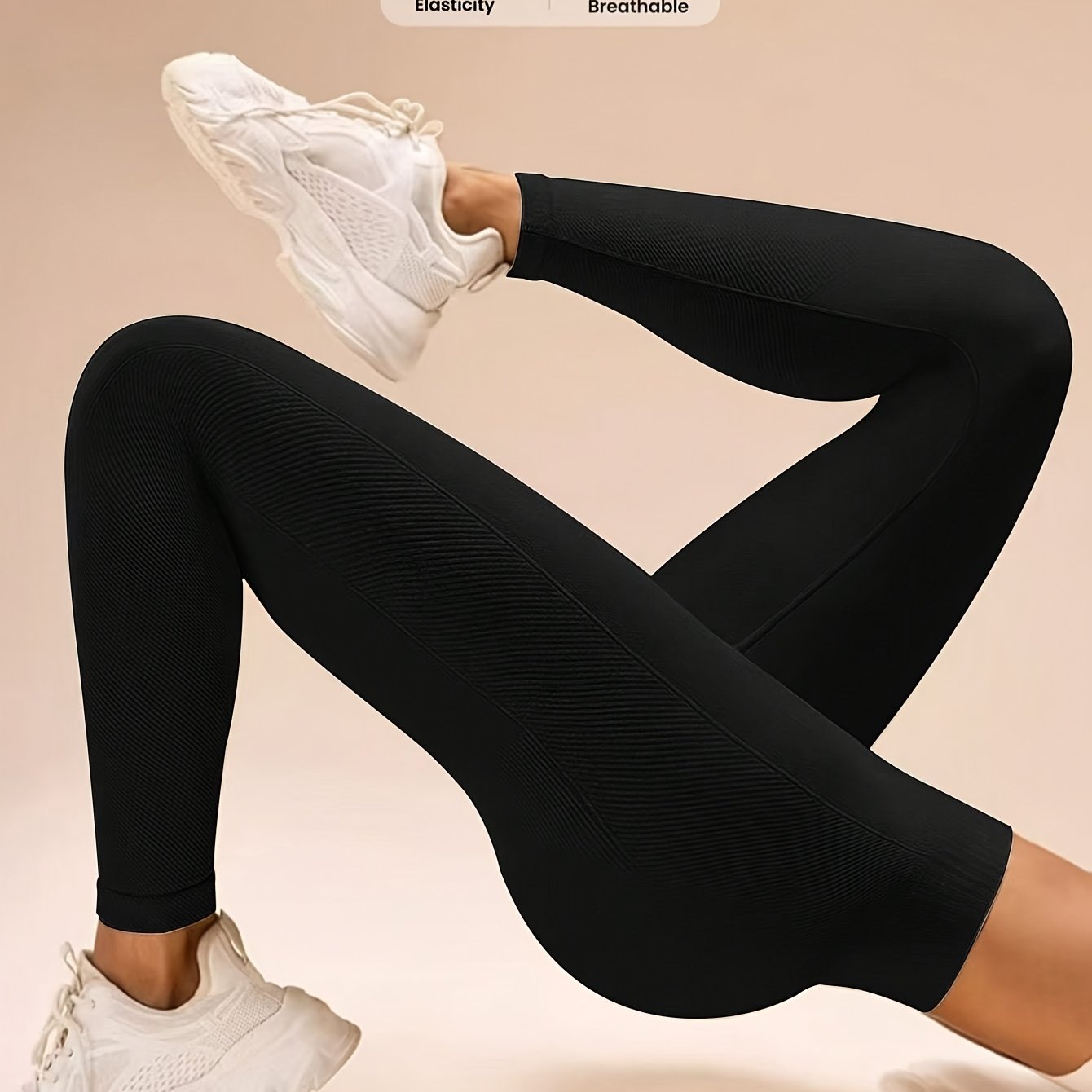 Leggings femininas Slow Yoga sem costura, elásticas, respiráveis e de secagem rápida.