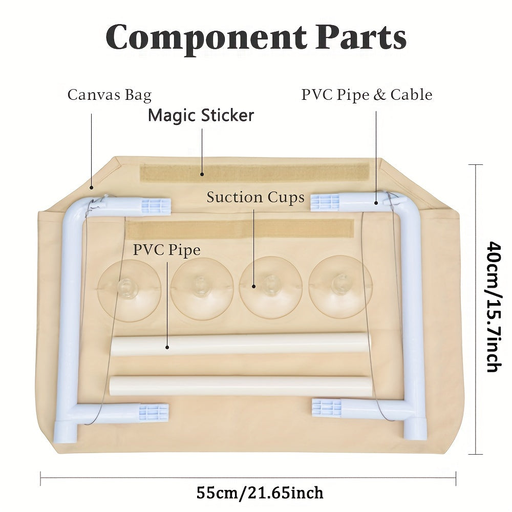Poleiro de janela confortável para gatos - Cama tipo rede aconchegante para gatos, montada na janela.