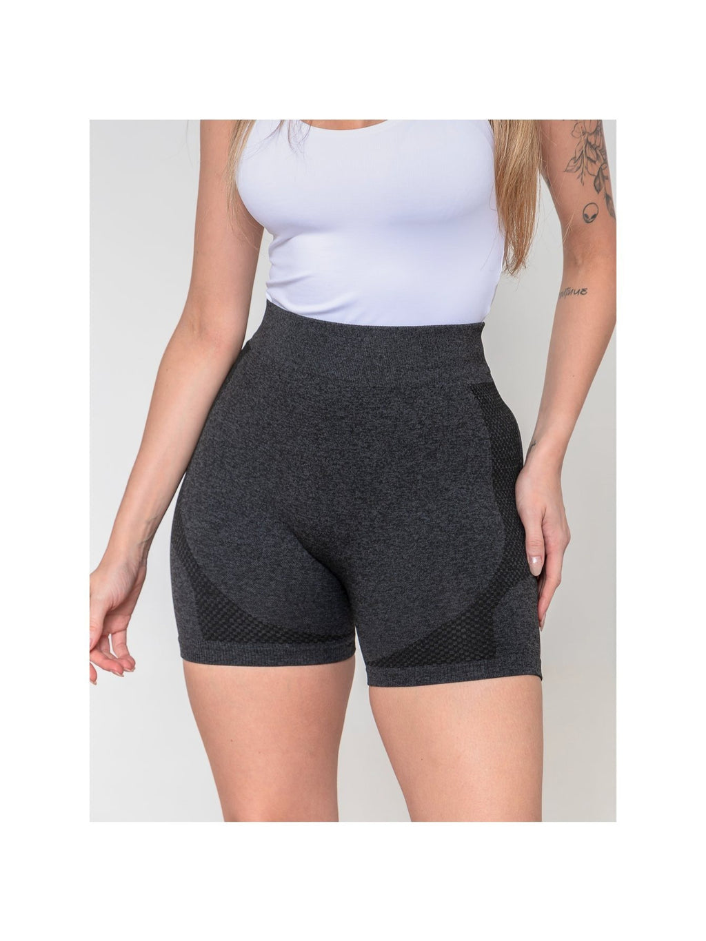 Shorts de ginástica femininos de cintura alta com compressão que levantam o bumbum