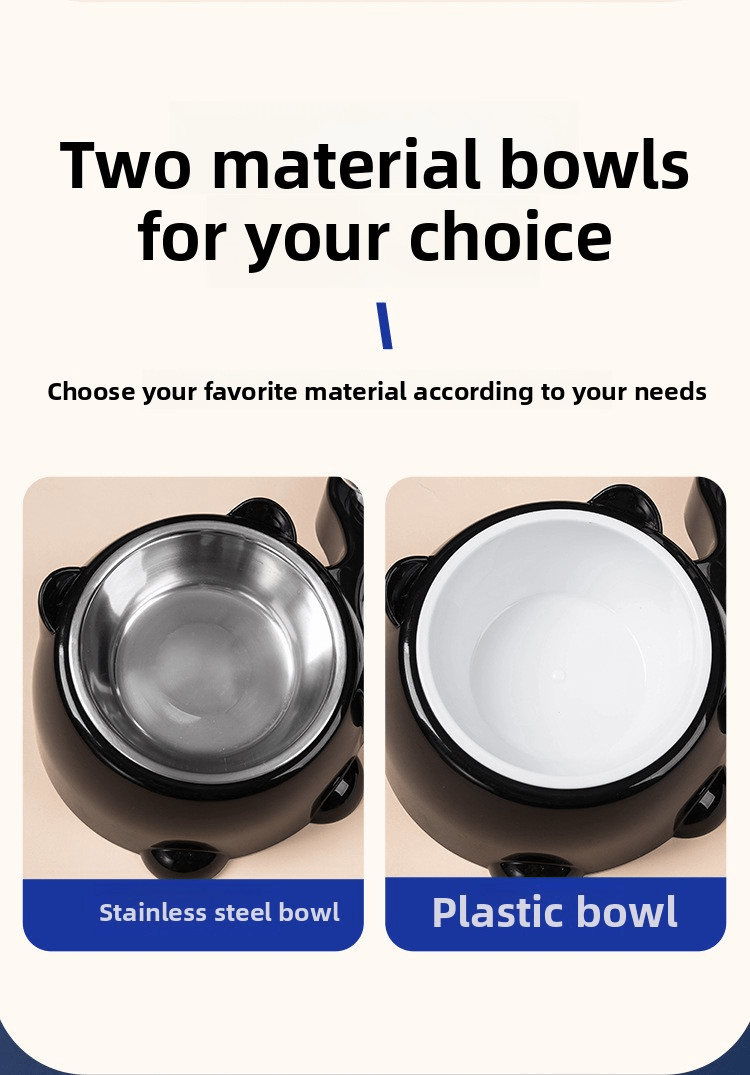 Tigela dupla para animais de estimação em aço inoxidável