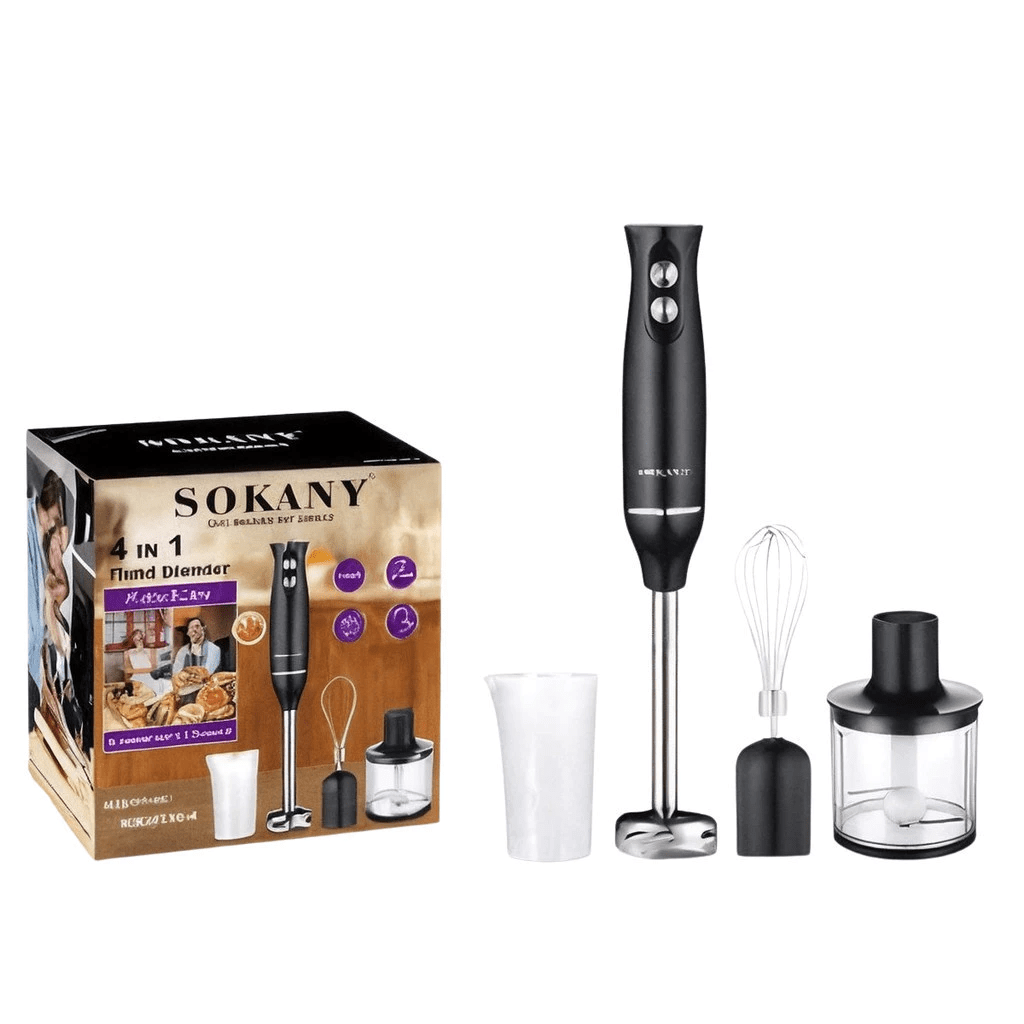 Kit Liquidificador e Processador 4 em 1 Sokany – Versatilidade para Diversos Alimentos