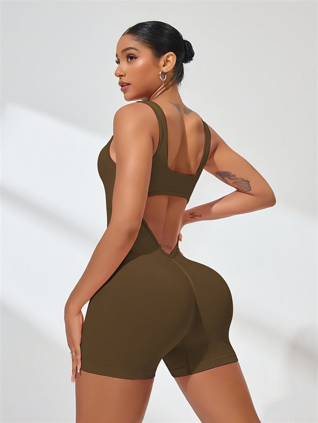 Body de ioga de cintura alta para mulheres