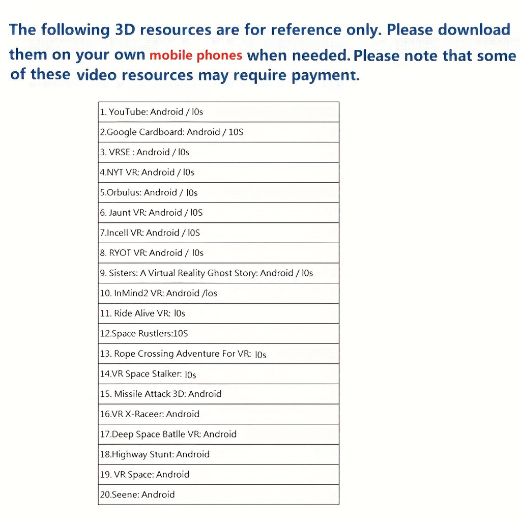 1 Óculos de Realidade Virtual 3D Inteligentes para iPhone e Smartphones Android com Lentes para Celular