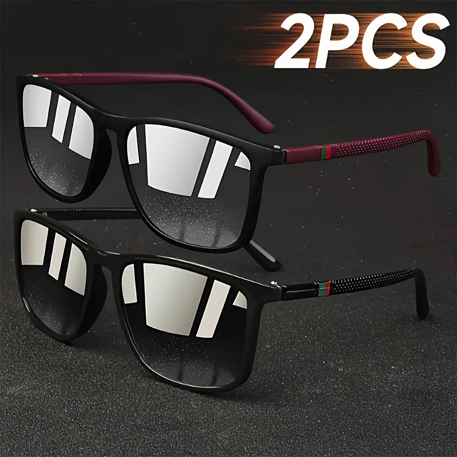 Óculos masculinos retangulares clássicos, com armação preta confortável e leve