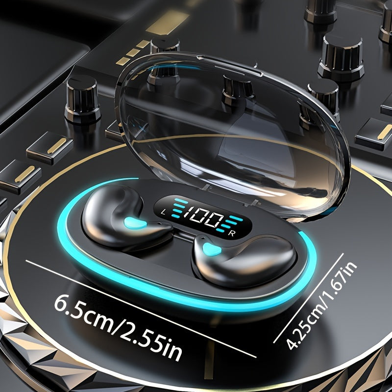 Fones de ouvido intra-auriculares sem fio True Wireless.