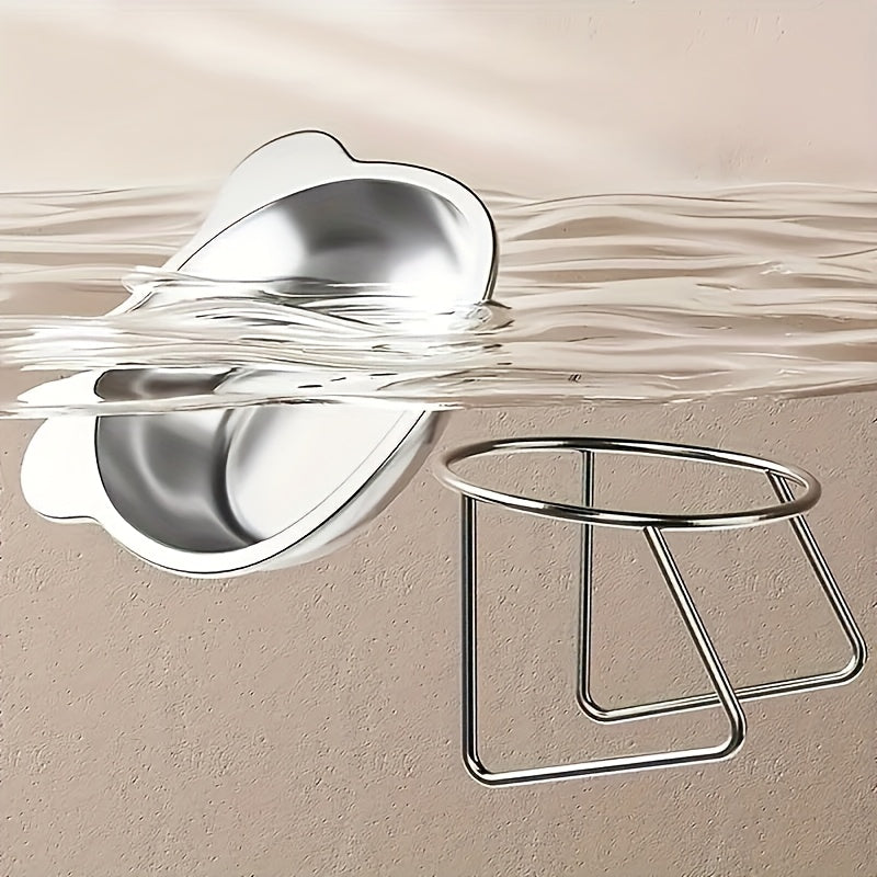 Comedouro e bebedouro elevado para gatos em aço inoxidável - Possui base larga que evita derramamentos, altura ajustável, design fácil de limpar com bordas que previnem derramamentos e estrutura durável e resistente à f