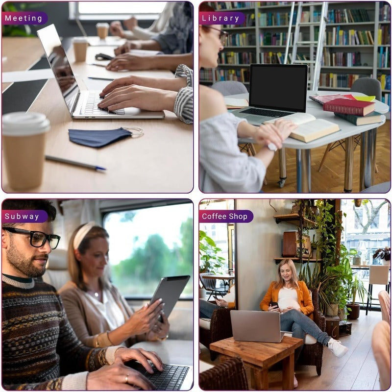 Película de Privacidade para Tela de Laptop de 14 Polegadas para Monitor Widescreen 16:10 | Filtros de Privacidade Antirreflexo e Luz Azul, Película Protetora de Tela Anti-Espionagem, Superfície Fosca, Material: Tereftalat