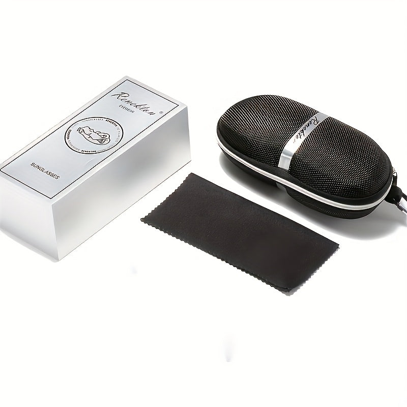 Óculos de Sol Masculinos RENEKTON com Lentes Polarizadas - Armação Quadrada - Aço Inoxidável, Lentes TAC - Inclui Estojo Preto Elegante, Renekton