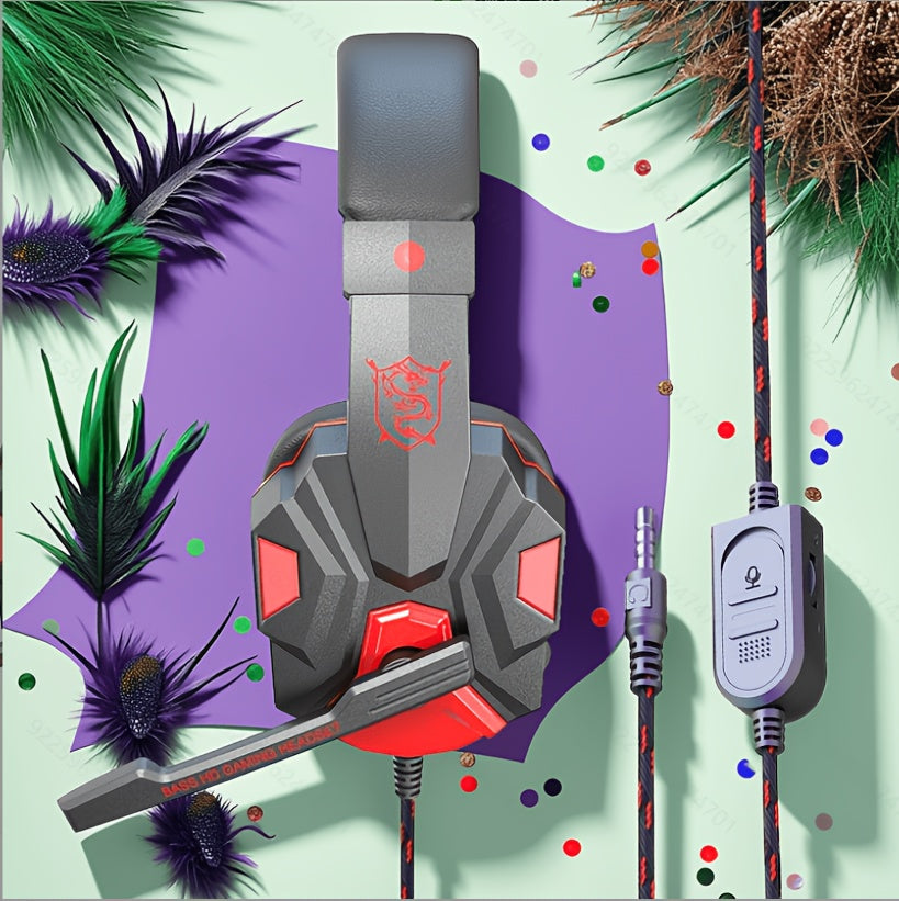 Fone de ouvido gamer com fio, supra-auricular, com microfone removível e isolamento acústico, design semiaberto, compatível com PC e dispositivos móveis - Plug-and-Play para PC/Console (Não)