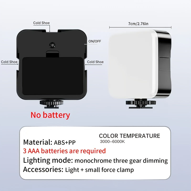 Kit portátil HOTU com LED para videoblog e suporte para smartphone, perfeito para transmissões ao vivo externas, videoconferências e vlogs.