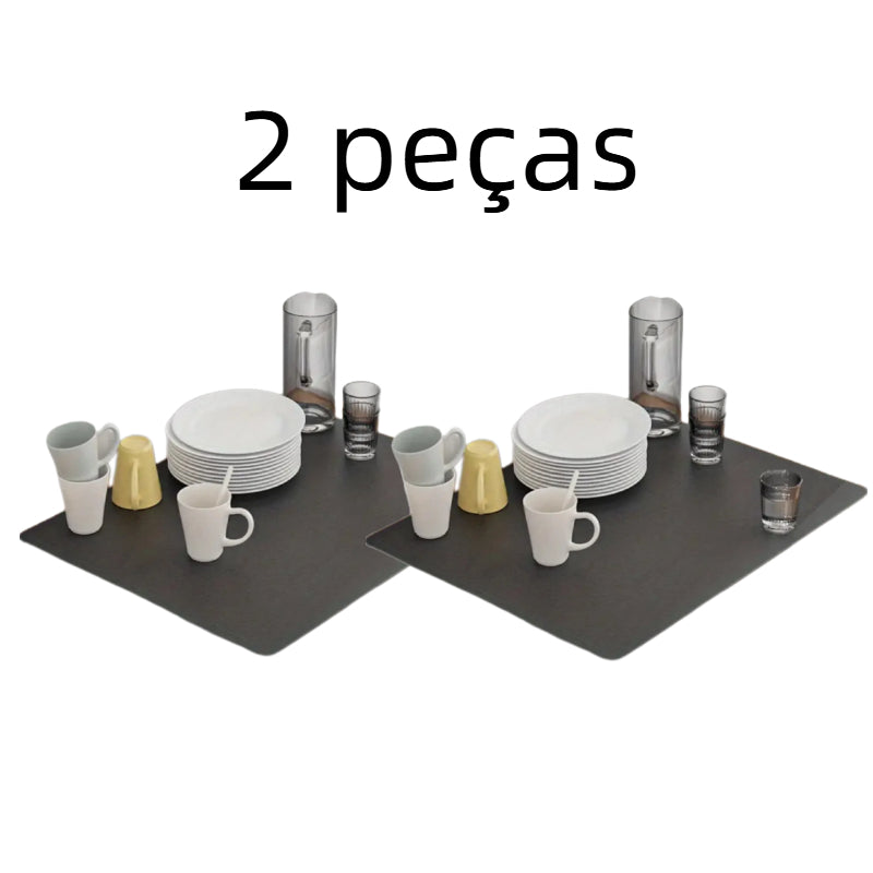 Tapete de secagem de cozinha antiderrapante, superabsorvente e de secagem rápida para copos.