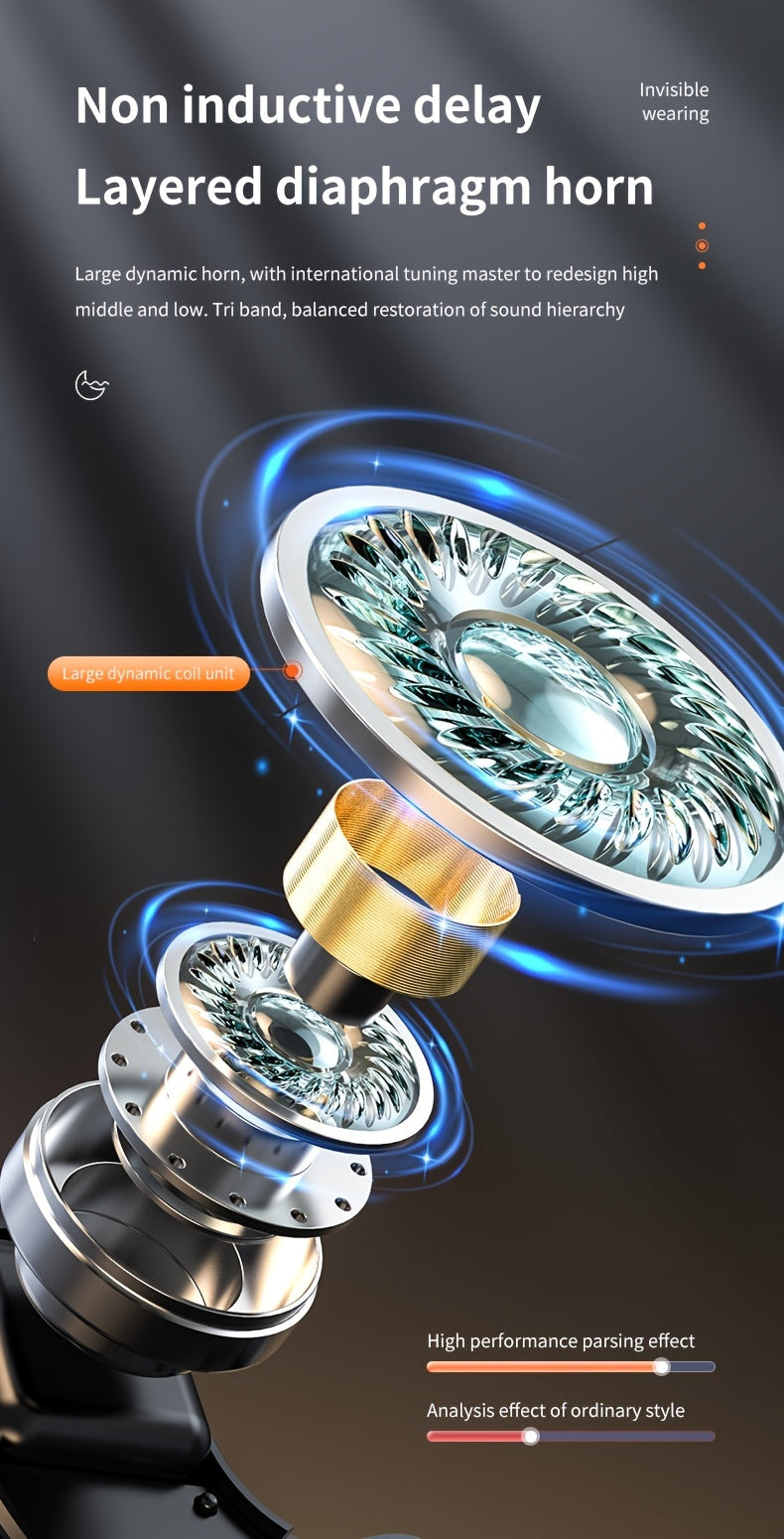 Fones de ouvido intra-auriculares sem fio True Wireless.