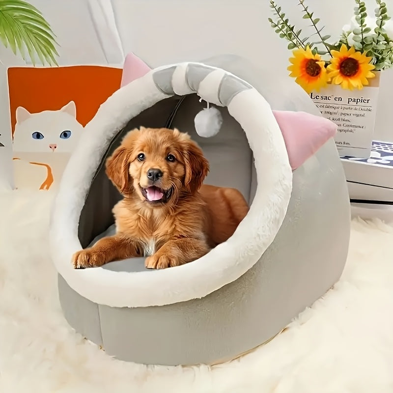 Caminha fofa para gatos, tapete macio para gatinhos, casinha confortável para gatos, cesta respirável para gatos dormirem, adequada para gatos de grande, médio e pequeno porte, para uso durante todo o ano.