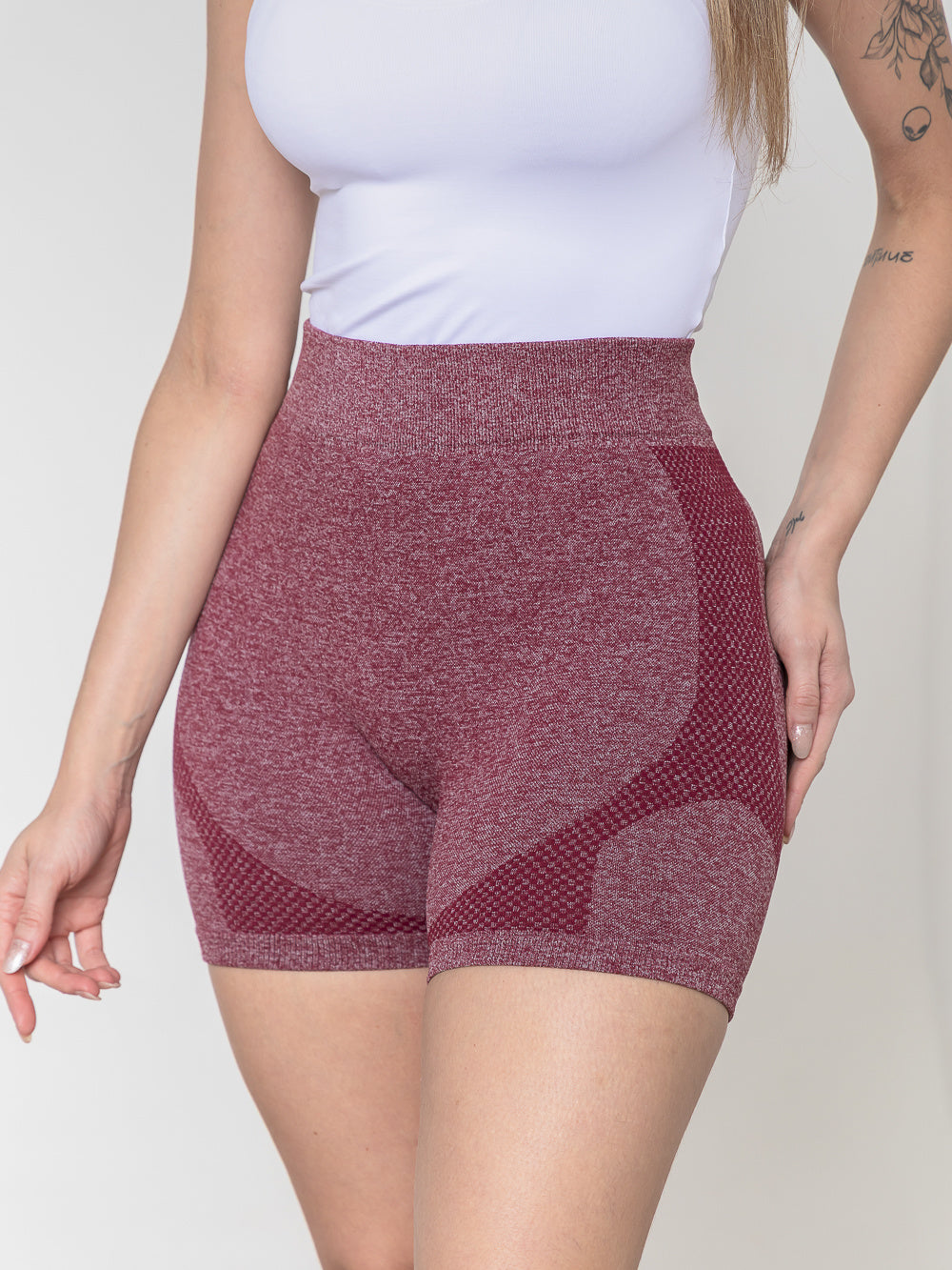 Shorts de ginástica femininos de cintura alta com compressão que levantam o bumbum