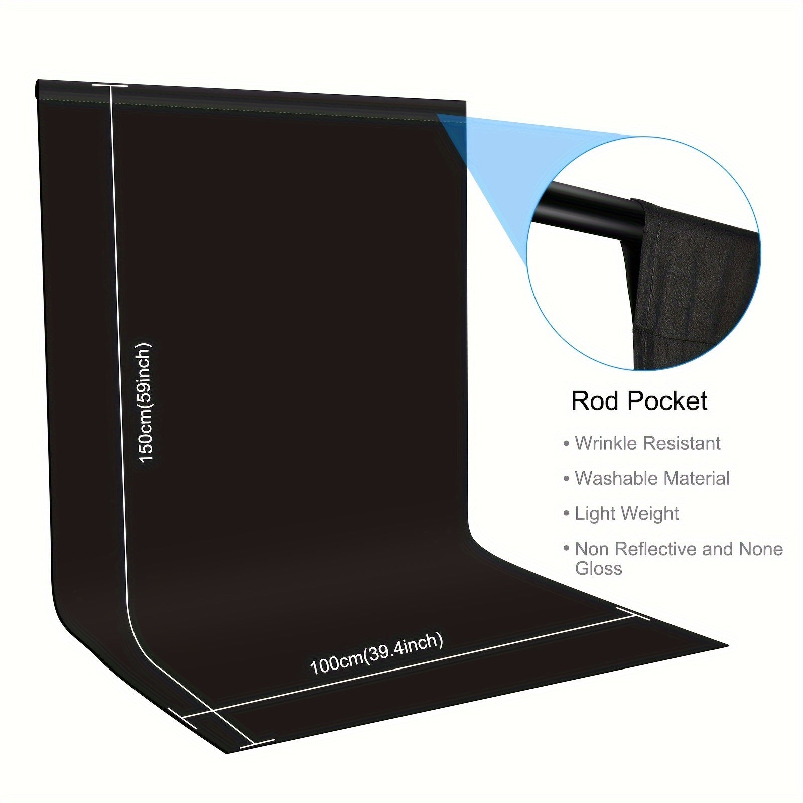 Fundo fotográfico profissional PULUZ - 39,4" x 59" - Tecido de fundo para estúdio fotográfico.