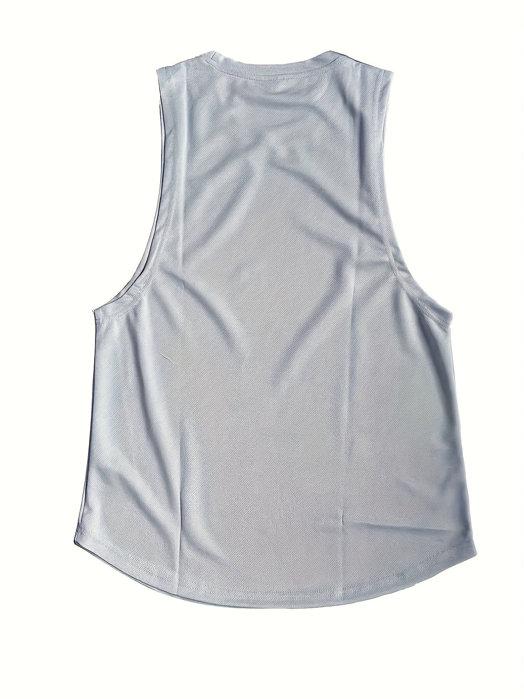 Camiseta regata masculina lisa, de secagem rápida, levemente elástica, com gola redonda e sem mangas. Ideal para academia, treinos e exercícios físicos.