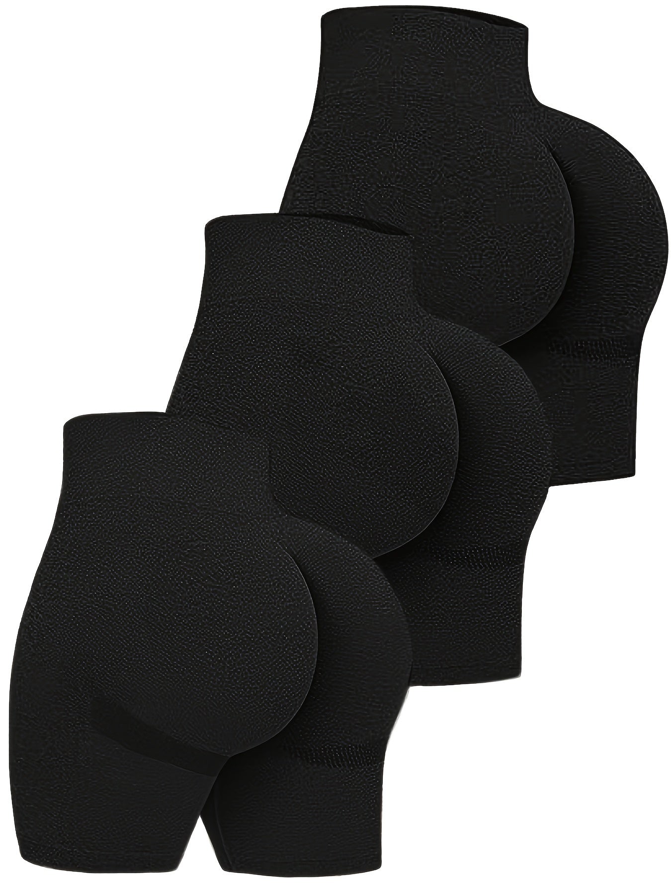 Conjunto de 3 Shorts Ciclistas Sem Costura em Cor Sólida