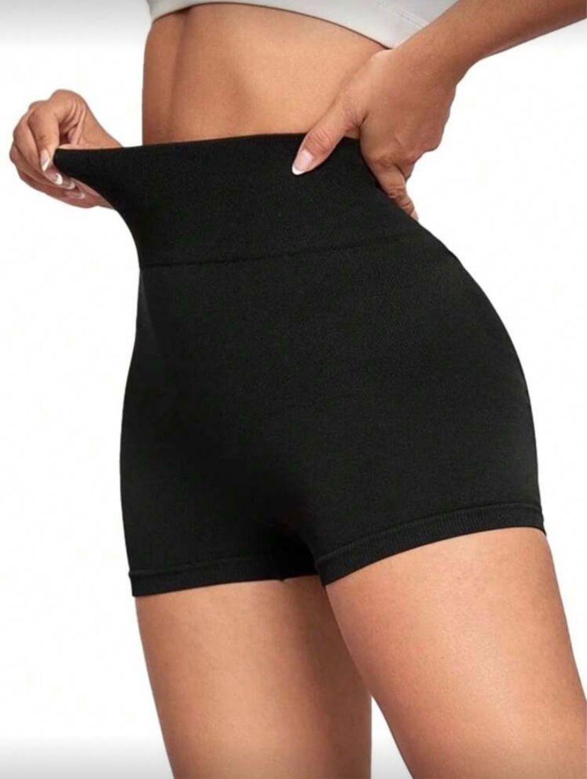 Suplex preta e cinza, cintura alta, não transparente, Fitness Academy