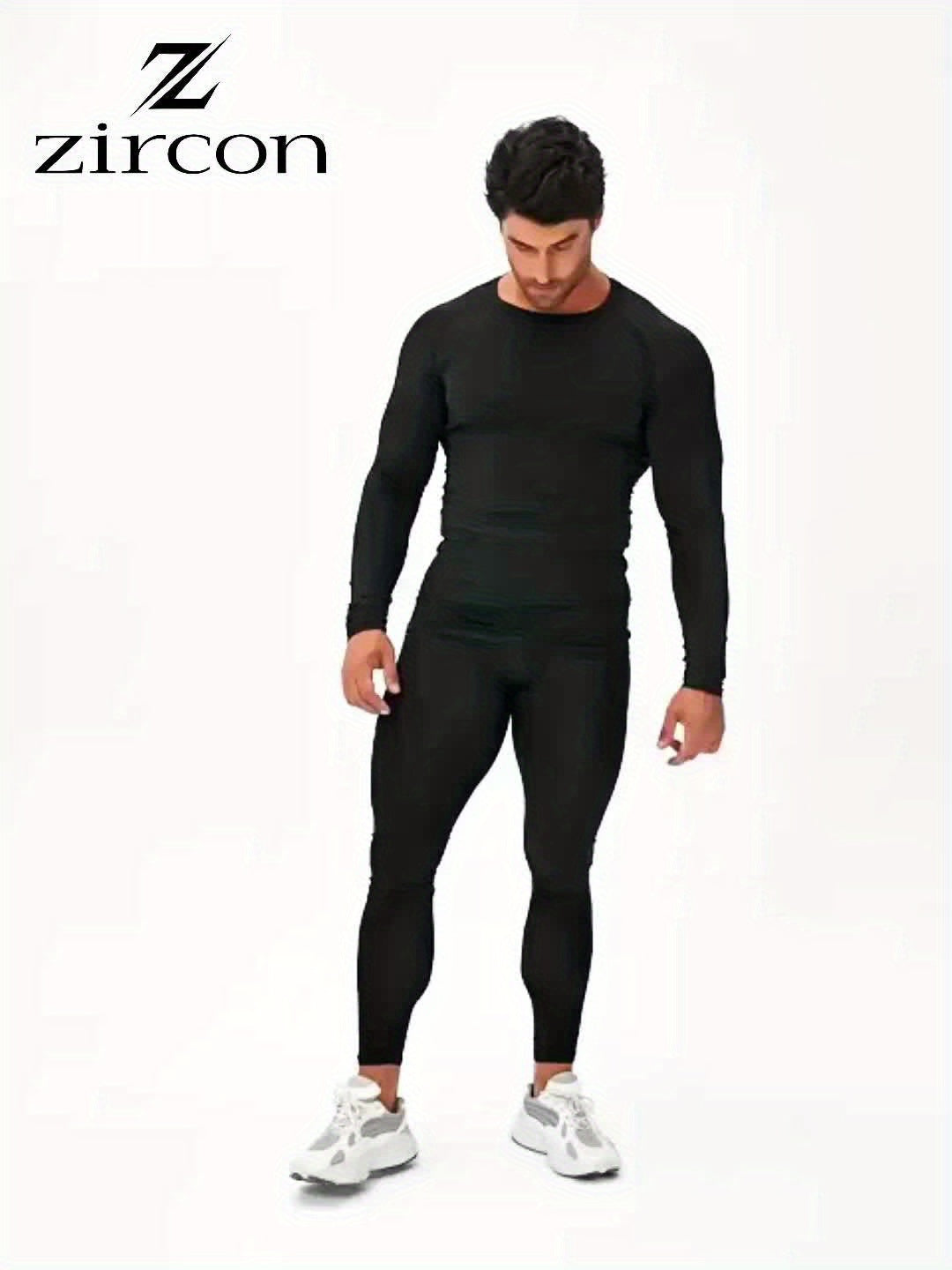 Camiseta de compressão masculina de manga comprida de alto desempenho CRAFT | Tecido de malha com gola redonda, secagem rápida, respirável e com absorção de umidade, ideal para fitness, corrida, boxe e uso casual. Leve e