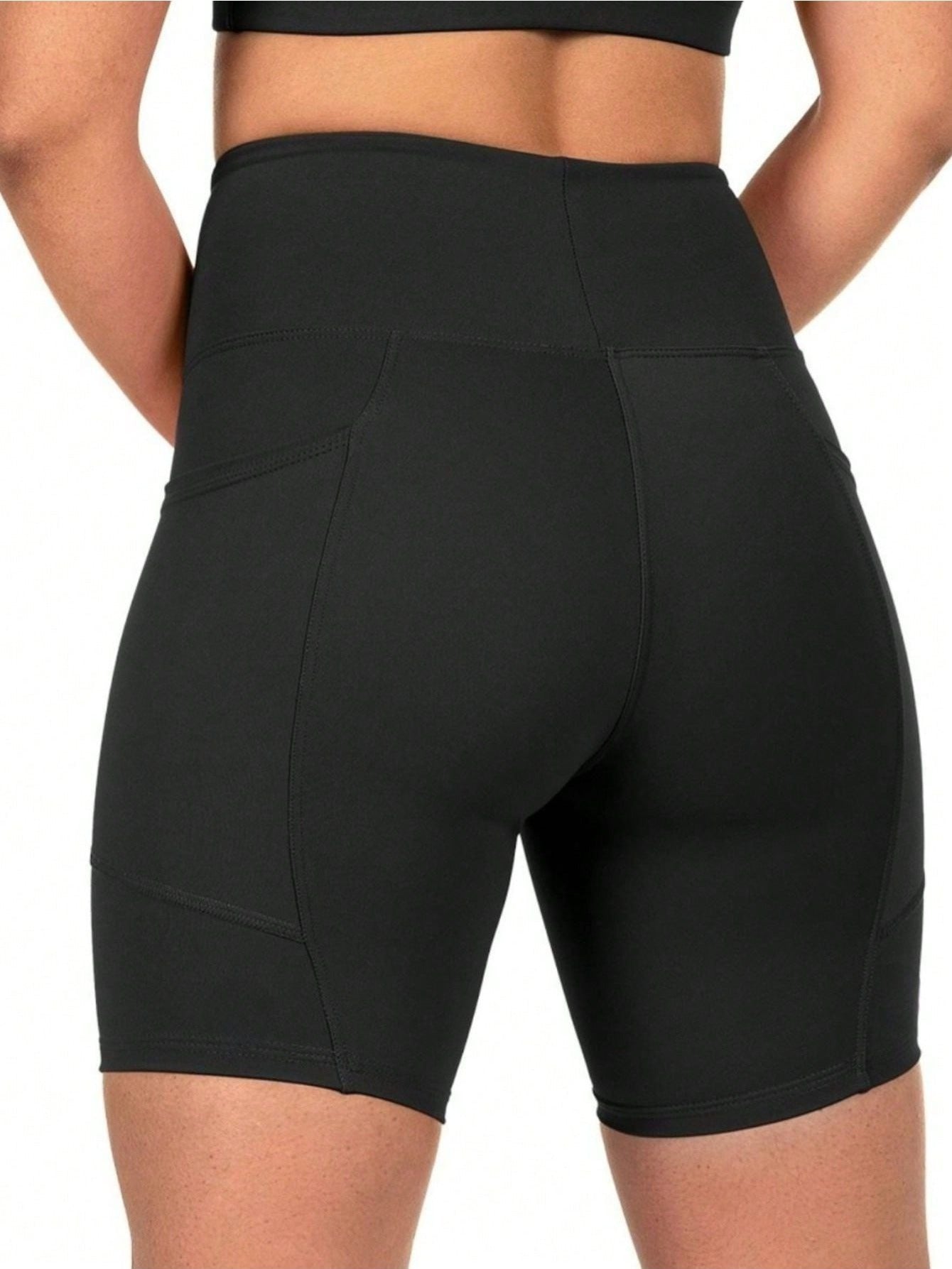 Shorts de ginástica com bolso, modelador que levanta o bumbum e cintura alta.